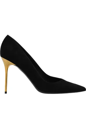 Balmain Skor, Dam, 36 EU, Suede Högklackade Skor