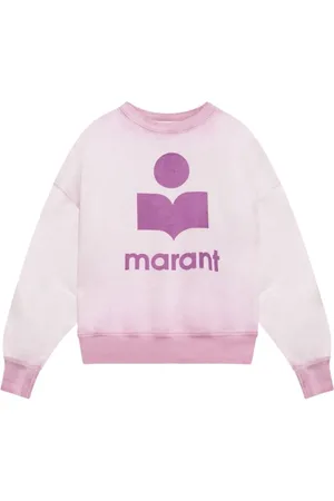 Isabel Marant Sweatshirts & Hoodies, Dam, S, Bomull, Sliten Bomull Logo Sweatshirt