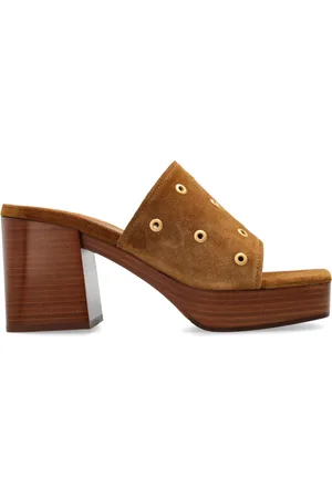 Gianvito Rossi Skor, Dam, 39 EU, Mocka, Suede Platform Mules