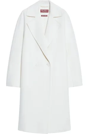 Max Mara Kappa, Dam, 2Xs, Kashmir, Vit Ull Kashmir Midi Kappa