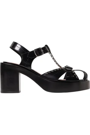 Bally Skor, Dam, 35 EU, Läder, Studded Platform Sandaler Elegant Style