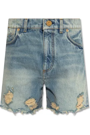 Balmain Shorts, Dam, S, Denim, Slitna jeansshorts