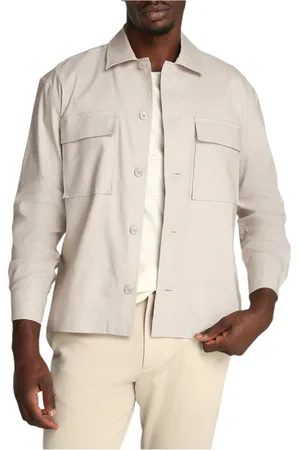 Calvin Klein Jacka, Herr, 2Xl, Linne, Elegant långärmad herrskjorta