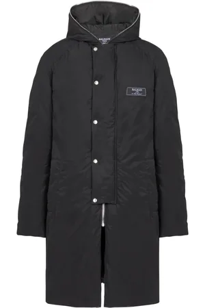 Balmain Kappa, Herr, S, Nylon, Lång Dunjacka i Nylon