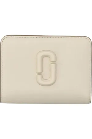 Marc Jacobs Accessoarer, Dam, ONE Size, Läder, Kompakt Läderplånbok i Dove Grey