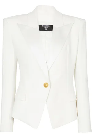 Balmain Jacka, Dam, XS, Enknapp Crepe och Satinjacka