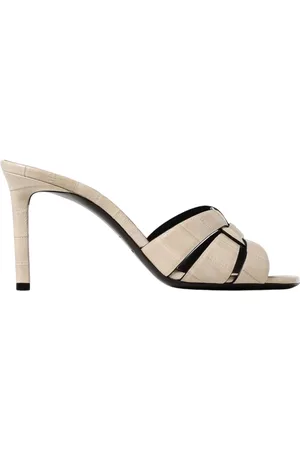 Saint Laurent Skor, Dam, 36 EU, Läder, Isläder Klack Sandaler