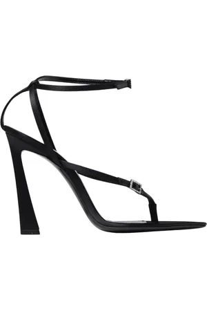 Saint Laurent Skor, Dam, 36 EU, Läder, Silk High Heel Sandaler