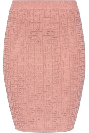 Balmain Kjol, Dam, XS, Polyester, Monogramkjol