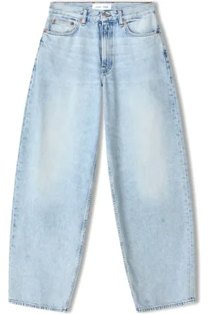 Samsøe Samsøe Jeans, Dam, W25 L32, Bomull, Högmidjade vida ben jeans