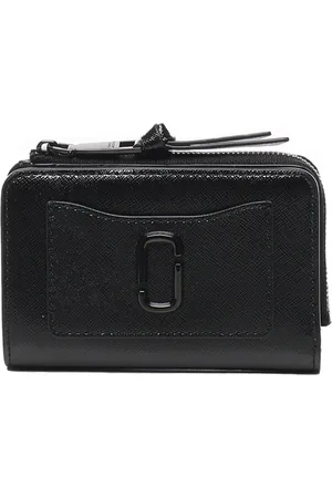 Marc Jacobs Accessoarer, Dam, ONE Size, Svart Plånbok med Logopatch