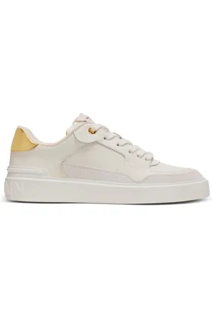 Balmain Skor, Dam, 38 EU, Läder, B-Court Flip tränare i kalvskinn