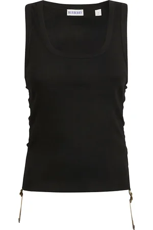 Burberry Topp, Dam, M, Bomull, Svart Topp i Jerseywear Stil