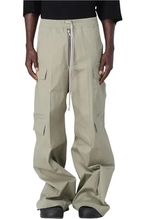 Rick Owens Byxor, Herr, M, Bomull, Svarta Cargo Byxor Med Fickor
