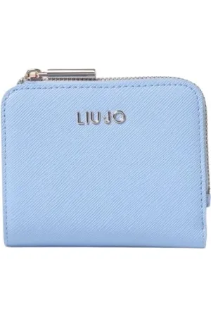 Liu Jo Accessoarer, Dam, ONE Size, Läder, Himmelblå Dragkedja Plånbok