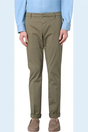 Dondup Byxor, Herr, W30, Bomull, Stiliga Gröna Slim Fit Chinos