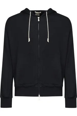 ELEVENTY Sweatshirts & Hoodies, Herr, S, Bomull, Silke och bomull huva tröja
