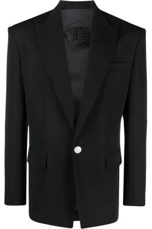 Balmain Jacka, Herr, M, Skräddarsydd Oversized Svart Blazer