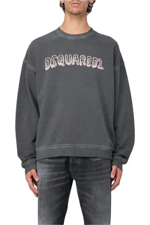 Dsquared2 Sweatshirts & Hoodies, Herr, XL, Elegant Grå Crewneck Tröja
