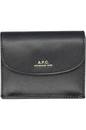 A.P.C. Accessoarer, Dam, ONE Size, Läder, Svart läderplånbok för kvinnor
