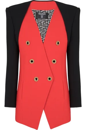 Balmain Jacka, Dam, XS, Dubbel trompe loeil jacka