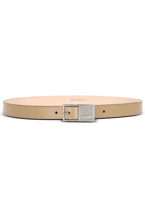 Balmain Accessoarer, Herr, 100 CM, Tunt Signature kalvskinn bälte
