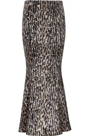Balmain Kjol, Dam, M, Rayon, Långkjol med paljettsömnad