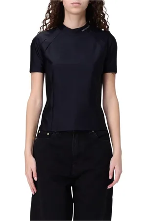 Alexander Wang Topp, Dam, L, Nylon, Snygg Svart Kortärmad Topp
