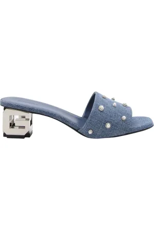 Givenchy Skor, Dam, 36 EU, Denim, Denim Pärla Blockklack Sandaler