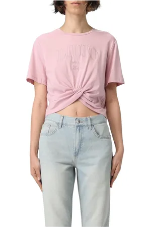 Liu Jo Topp, Dam, XS, Rosa Kortärmad T-shirt