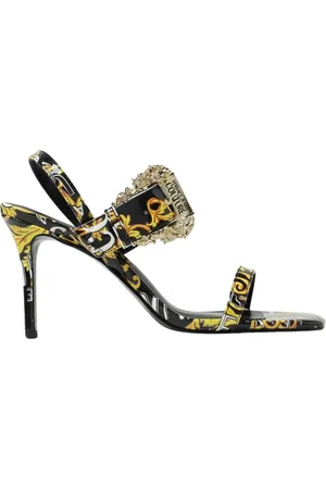 VERSACE Skor, Dam, 40 EU, Läder, Barocktryck Klackar