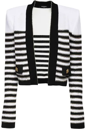 Balmain Stickade tröjor & koftor, Dam, S, Stilfull Jacka för Trendiga Outfits
