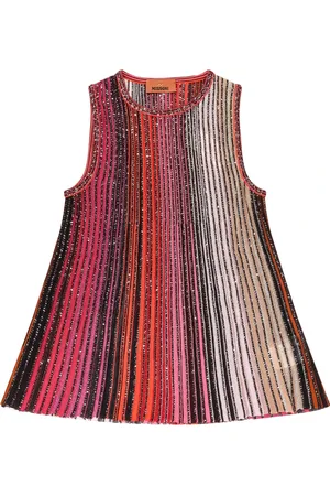 Missoni Topp, Dam, M, Paljetter, Randig Paljett Ärmlös Flare Topp