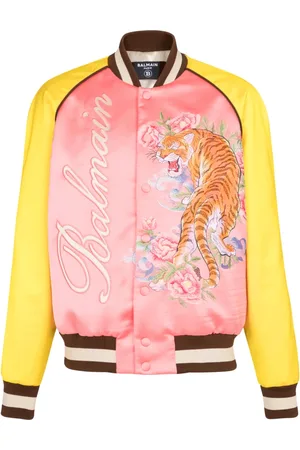 Balmain Jacka, Herr, L, Polyester, Tiger broderad bomber