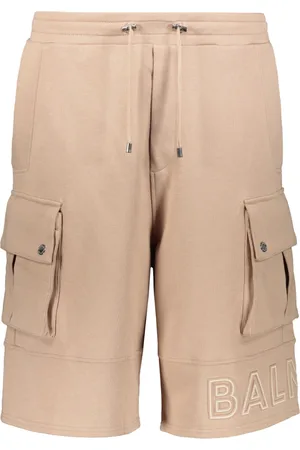 Balmain Shorts, Herr, M, Bomull, Bermuda Shorts med Fickor och Kontrastsömn
