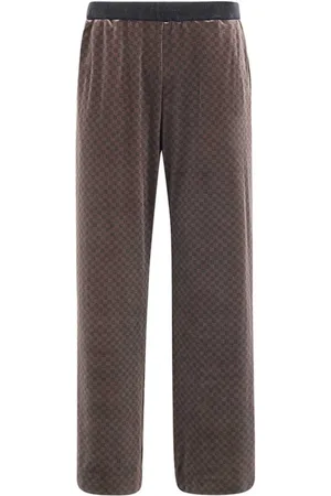 Balmain Byxor, Herr, L, Bomull, Monogram Velvet Pyjamasbyxor