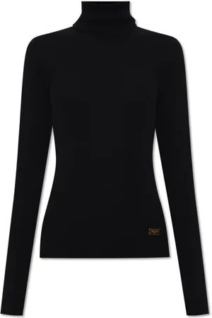 Balmain Stickade tröjor & koftor, Dam, M, Ull turtleneck tröja