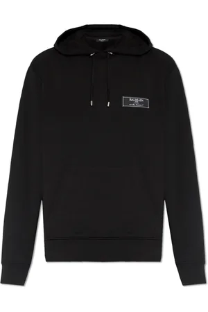 Balmain Sweatshirts & Hoodies, Herr, S, Bomull, Oversize-huvtröja