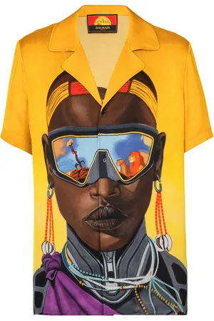 Balmain Skjorta, Herr, XL, Disney x : The Lion King - Satinpyjamas med tryck Nika Mtwana