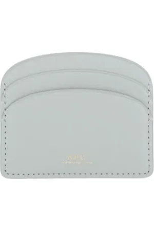 A.P.C. Accessoarer, Dam, ONE Size, Läder, Grå Korthållare Plånbok