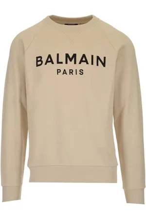 Balmain Sweatshirts & Hoodies, Herr, S, Långärmad Sweatshirt med Rund Hals