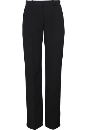 Balmain Byxor, Dam, S, Svarta ullbyxor med pintuck-detaljer