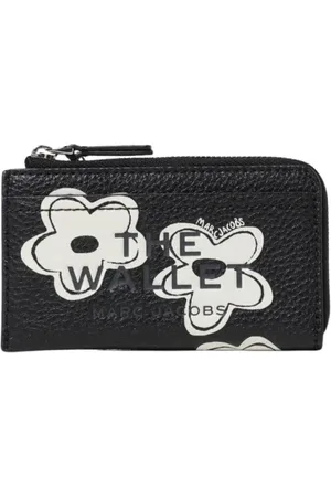 Marc Jacobs Accessoarer, Dam, ONE Size, Läder, Svart Läder Kompakt Plånbok