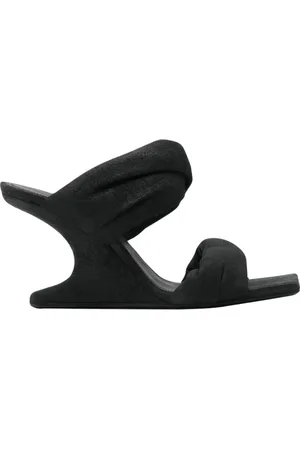 Rick Owens Skor, Dam, 39 EU, Mocka, Svart Knotted Platform Wedges