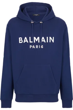 Balmain Sweatshirts & Hoodies, Herr, S, Bomull, Paris huvtröja