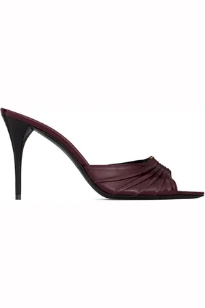 Saint Laurent Skor, Dam, 37 1/2 EU, Läder, Eleganta Lädermules för Kvinnor