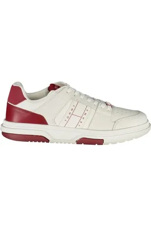 Tommy Hilfiger Skor, Herr, 40 EU, Polyester, Röda polyester sneakers för stil och prestanda