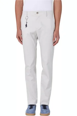 Paul & Shark Byxor, Herr, S, Bomull, Elegant Ivory Straight-Leg Byxor