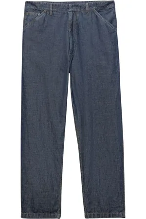 Prada Jeans, Herr, L, Bomull, Blå Straight Leg Byxor