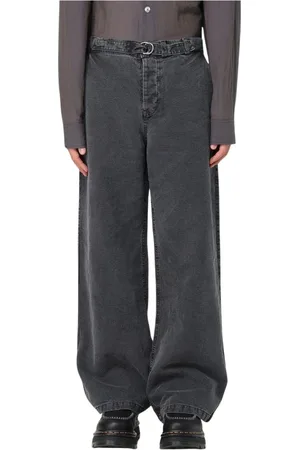 OUR LEGACY Byxor, Herr, M, Denim, Svarta Wide Leg Denim Byxor